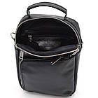 Сумка через плече з ручкою вертикальна TARWA GA-0120-4lx чорна наппа, фото 2