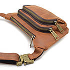 Сумка вертикального формату з клапаном з натуральної шкіри Vintage 22310 Блакитна, фото 7