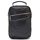 Сумка через плече з ручкою вертикальна TARWA GA-0120-4lx чорна наппа, фото 5