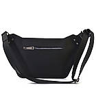 Шкіряна бананка напоєна чорна кінська шкіра RA-8133-3md TARWA, фото 2