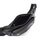 Шкіряна бананка напояхова сумка чорна наппа GA-8145-3md TARWA, фото 2