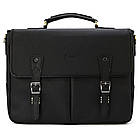 Чорний чоловічий портфель із натуральної шкіри флотар FA-3960-4lx TARWA, фото 4
