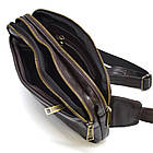 Поясна велика сумка на два відділення TARWA GC-0704-3md гладка шкіра, фото 2