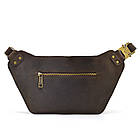 Шкіряна об'ємна бананка напояхна сумка коричнева шкіра RC-8139-3md TARWA, фото 2