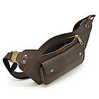 Шкіряна бананка напоєна коричнева кінська шкіра RC-8133-3md TARWA, фото 3