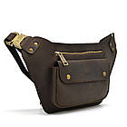 Шкіряна бананка напоєна коричнева кінська шкіра RC-8133-3md TARWA, фото 4