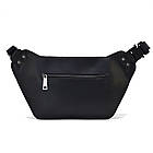 Шкіряна об'ємна бананка напояхна сумка чорна шкіра RA-8139-3md TARWA, фото 2