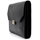 Шкіряна папка А4 на три відділення з петлею для руки TARWA GA-7101-4lx чорна, фото 6