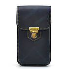 Шкіряна сумка чохол на пояс синя TARWA RKw-2092-3md, фото 2