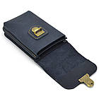 Шкіряна сумка чохол на пояс синя TARWA RKw-2092-3md, фото 5