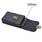 Шкіряна сумка чохол на пояс синя TARWA RKw-2092-3md, фото 6