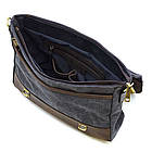 Чоловічий портфель із канвас і кінської шкіри TARWA RGc-3920-3md сіра, фото 2