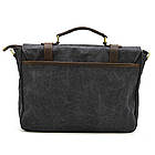 Чоловічий портфель із канвас і кінської шкіри TARWA RGc-3920-3md сіра, фото 4