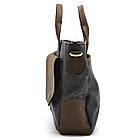 Чоловіча сумка з канвас і кінської шкіри TARWA RGc-3990-3md сіра, фото 4
