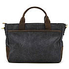 Чоловіча сумка з канвас і кінської шкіри TARWA RGc-3990-3md сіра, фото 5