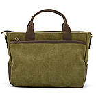 Чоловіча сумка з канвасу та кінської шкіри TARWA RHc-3990-3md хакі, фото 4