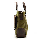 Чоловіча сумка з канвасу та кінської шкіри TARWA RHc-3990-3md хакі, фото 9