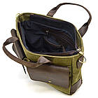 Чоловіча сумка з канвасу та кінської шкіри TARWA RHc-3990-3md хакі, фото 10