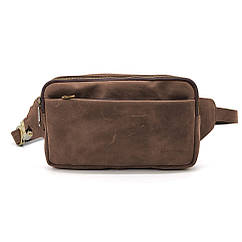 Напоясна сумка на два відділення TARWA RC-0704-3md коричнева шкіра