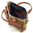 Чоловіча сумка з канвасу та кінської шкіри TARWA RbSc-3990-3md коньяк, фото 2