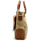 Чоловіча сумка з канвасу та кінської шкіри TARWA RbSc-3990-3md коньяк, фото 4