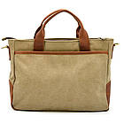 Чоловіча сумка з канвасу та кінської шкіри TARWA RbSc-3990-3md коньяк, фото 5