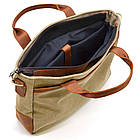 Чоловіча сумка з канвасу та кінської шкіри TARWA RbSc-3990-3md коньяк, фото 9
