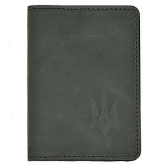 Шкіряна обкладинка на паспорт, військовий квиток TARWA RE-passp зелена