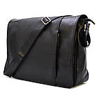 Сумка через плече з натуральної шкіри чорна GA-7338-3md від TARWA, фото 3