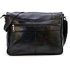 Сумка через плече з натуральної шкіри чорна GA-7338-3md від TARWA, фото 5