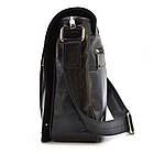 Сумка через плече з натуральної шкіри чорна GA-7338-3md від TARWA, фото 6