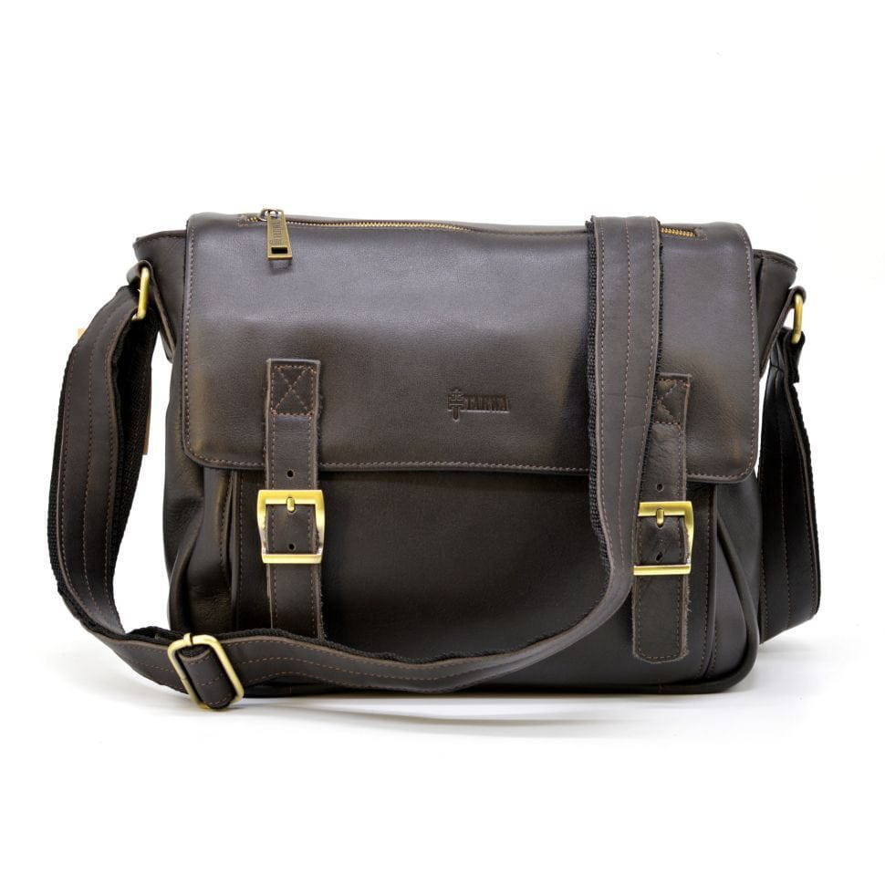 Чоловіча шкіряна сумка через плече з телячої шкіри TARWA, GC-6046-2md, фото 1