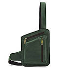 Шкіряна нагрудна сумка, рюкзак-слінг із кінської шкіри TARWA RE-235-3md, фото 4