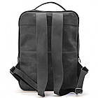 Шкіряний рюкзак чорний TARWA RA-7287-3md кінська шкіра, фото 4