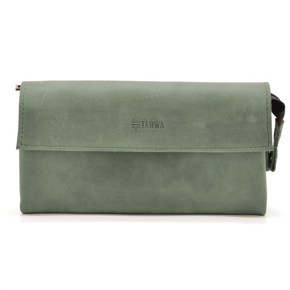 Клатч чоловічий шкіряний RE-2801-3md TARWA зелений, фото 1