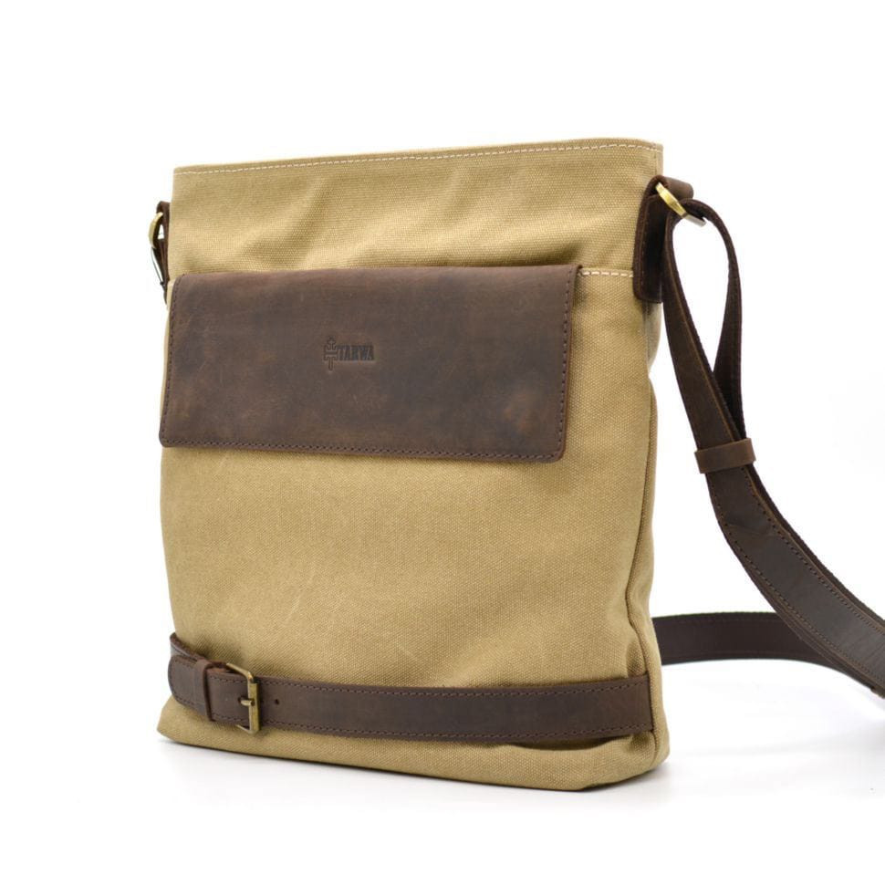 Сумка через плече в комбінації канвас і шкіри RC-0040-4lx TARWA, фото 1
