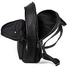 Чоловічий рюкзак шкіряний TARWA RA-7273-3md чорний крейзі хорс, фото 7