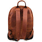Чоловічий рюкзак шкіряний TARWA RB-7273-3md коньячний крейзі хорс, фото 6