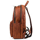 Чоловічий рюкзак шкіряний TARWA RB-7273-3md коньячний крейзі хорс, фото 7