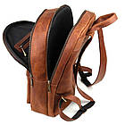 Чоловічий рюкзак шкіряний TARWA RB-7273-3md коньячний крейзі хорс, фото 8