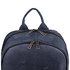 Чоловічий рюкзак шкіряний TARWA RK-7273-3md синій крейзі хорс, фото 7