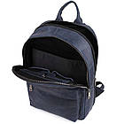 Чоловічий рюкзак шкіряний TARWA RK-7273-3md синій крейзі хорс, фото 8