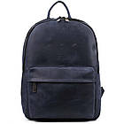 Чоловічий рюкзак шкіряний TARWA RK-7273-3md синій крейзі хорс, фото 9