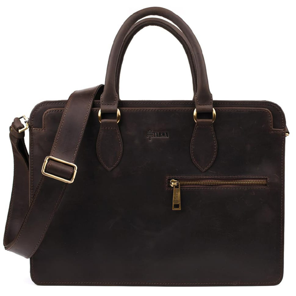 Шкіряний діловий портфель RC-4864-4lx TARWA коричневий, фото 1