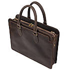 Шкіряний діловий портфель RC-4864-4lx TARWA коричневий, фото 5