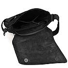 Чоловіча шкіряна сумка через плече компактний месенджер із натуральної шкіри чорна 22*25,5*4 см, фото 5