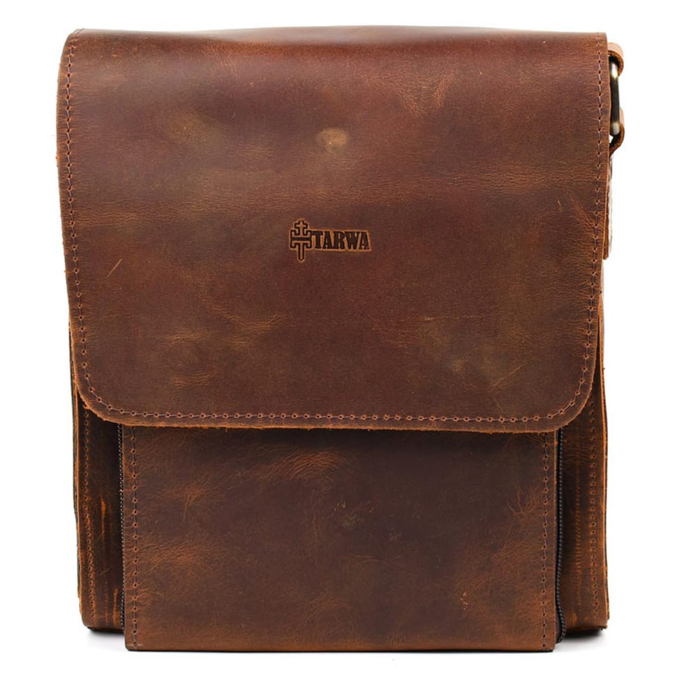 Шкіряна сумка-планшет через плече RY-3027-4lx бренда TARWA теракотовий колір, фото 1