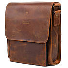 Шкіряна сумка-планшет через плече RY-3027-4lx бренда TARWA теракотовий колір, фото 3