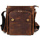 Шкіряна сумка-планшет через плече RY-3027-4lx бренда TARWA теракотовий колір, фото 7