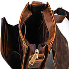 Шкіряна сумка-планшет через плече RY-3027-4lx бренда TARWA теракотовий колір, фото 8